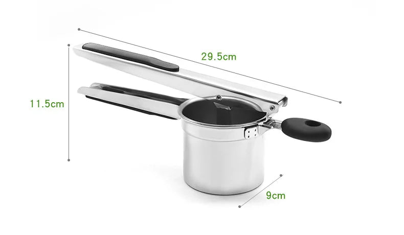 Stainless Steel Potato Ricer with 3 Interchangeable Fineness Discs Silicone Grip Handle kitchen tools by Leeseph