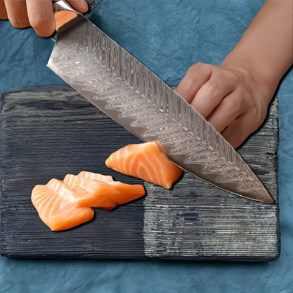 Damascus Chef Knife AUS-10 Steel 67-layer Vg10 Sharp Slicing Meat Knife Home Cooking Tools Fish Meat Cutting Cleaver Tool