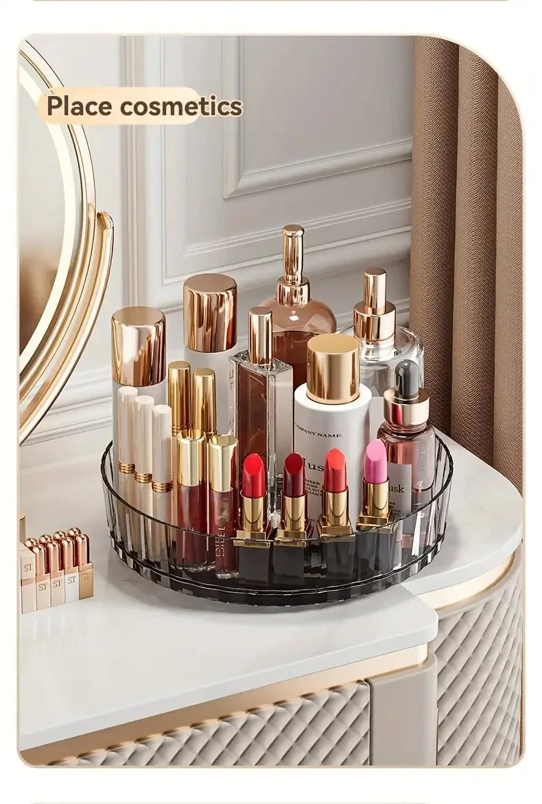 360°Rotating Rotating Spice Rack Organizer For Bathroom Kitchen Countertop Easy Access and Efficient Storage Desktop Storage Box