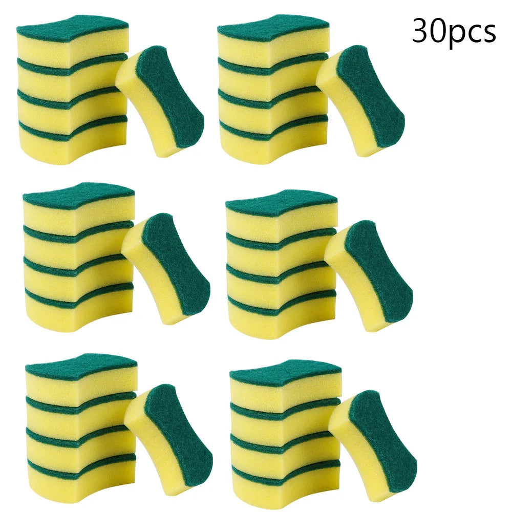 20-200pcs Dishwashing Sponge Kitchen Nano Emery Magic Clean Rub Pot Rust Focal Stains Sponge Removing Kit Cleaning Brush Sponges