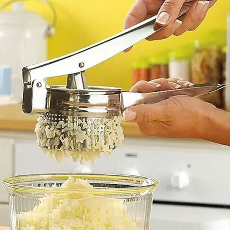 1 Pcs Potato Press Three-in-one Stainless Steel Juicer Can Be Changed. Manual Pressure Mashed Fruit and Vegetable Squeezer