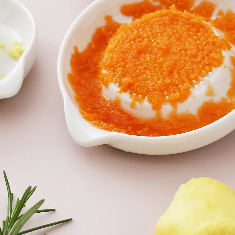 White Simple Style Ceramic Ginger Grater Tool Hand Grinder Garlic Masher Portable Porcelain Carrot Ginger Grinding Kitchen Tool