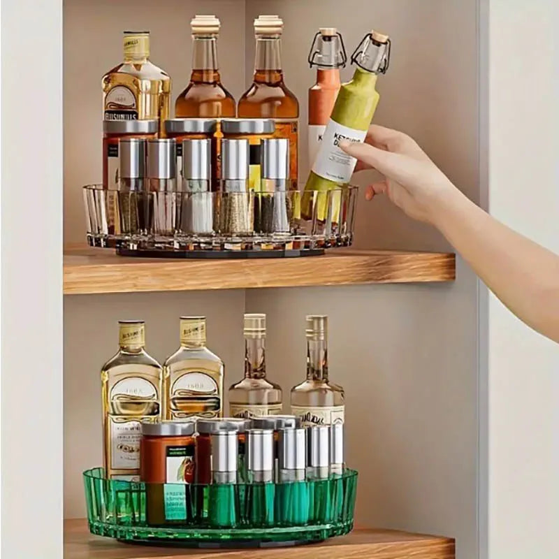 360°Rotating Rotating Spice Rack Organizer For Bathroom Kitchen Countertop Easy Access and Efficient Storage Desktop Storage Box