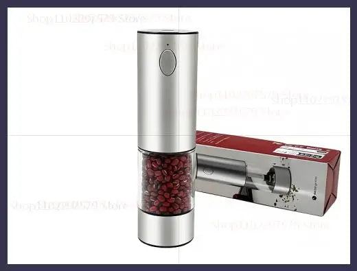 Electric Pepper Grinder 2pcs USB Rechargeable Automatic Pepper and Salt Adjustable Pepper Grinder with LED Lighting Cooking Tool