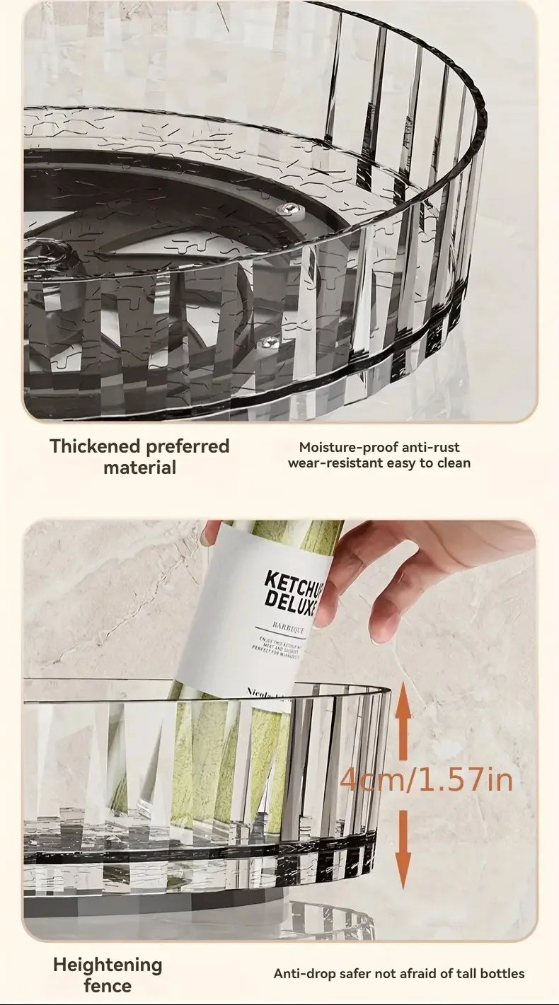 360°Rotating Rotating Spice Rack Organizer For Bathroom Kitchen Countertop Easy Access and Efficient Storage Desktop Storage Box