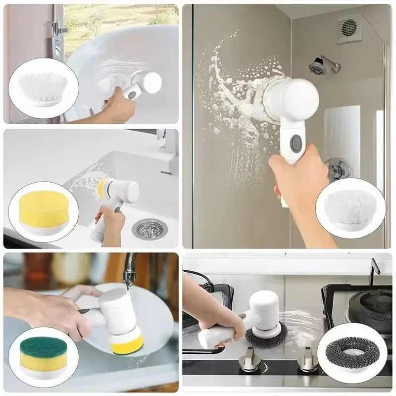 Xiaomi MIJIA 6-in-1 Electric Scrubber Cleaning Brush Home Appliance Wireless Electric Floor Scrubber Replaceable Brush Head Home