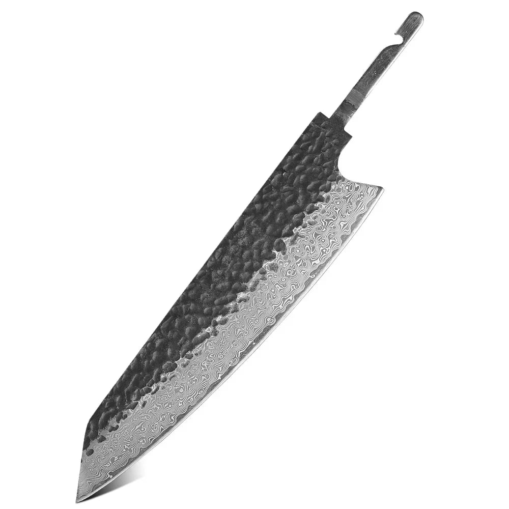 TURWHO Japanese Chef Knife Blank Blade DIY Handle Forged Damascus Steel VG10 Kitchen Knives Set Handmade Making Tools No Handle
