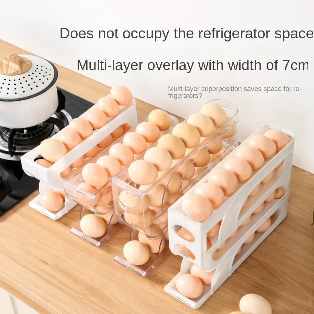 Automatic Egg Roller Large Capacity Household Kitchen Dedicated Egg Roller Rack Space Saving 3 Layer / 4 Layer Egg Dispenser