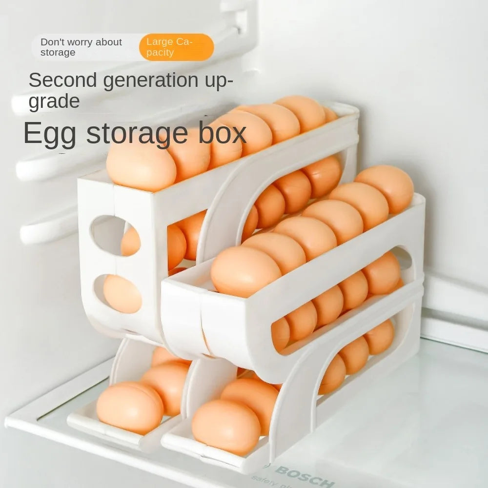 Automatic Egg Roller Large Capacity Household Kitchen Dedicated Egg Roller Rack Space Saving 3 Layer / 4 Layer Egg Dispenser
