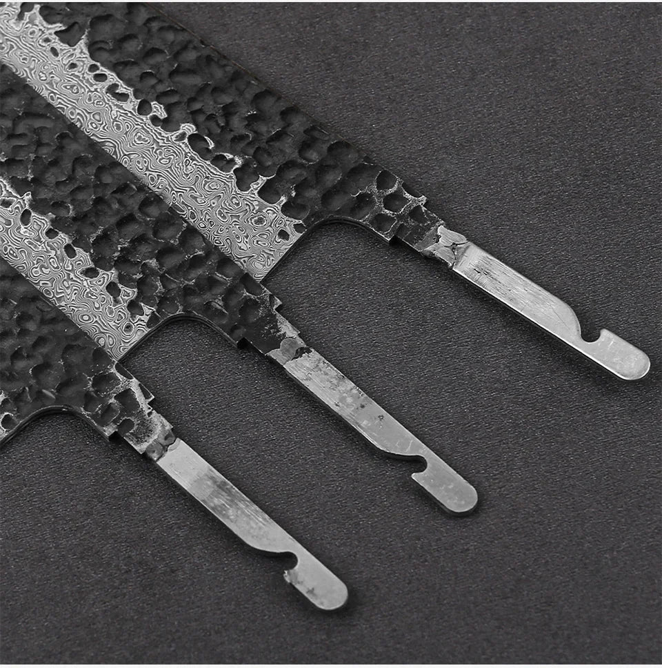 TURWHO Japanese Chef Knife Blank Blade DIY Handle Forged Damascus Steel VG10 Kitchen Knives Set Handmade Making Tools No Handle