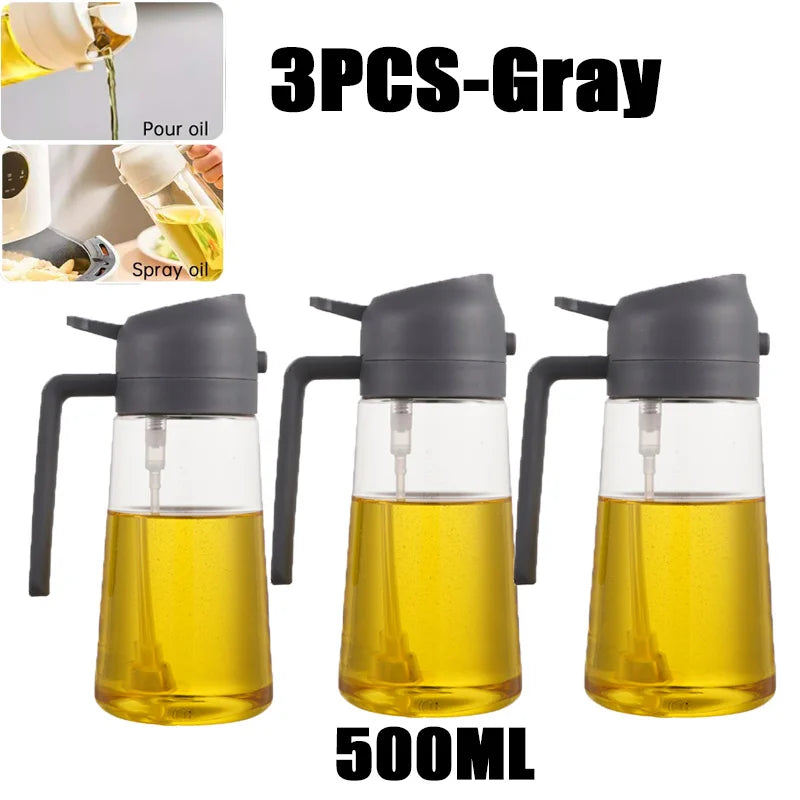 200/300/500ml Oil Spray Bottle BBQ Cooking Olive Oil Sprayer Kitchen Baking Oil Spray Empty Bottle Vinegar Bottle oil brush