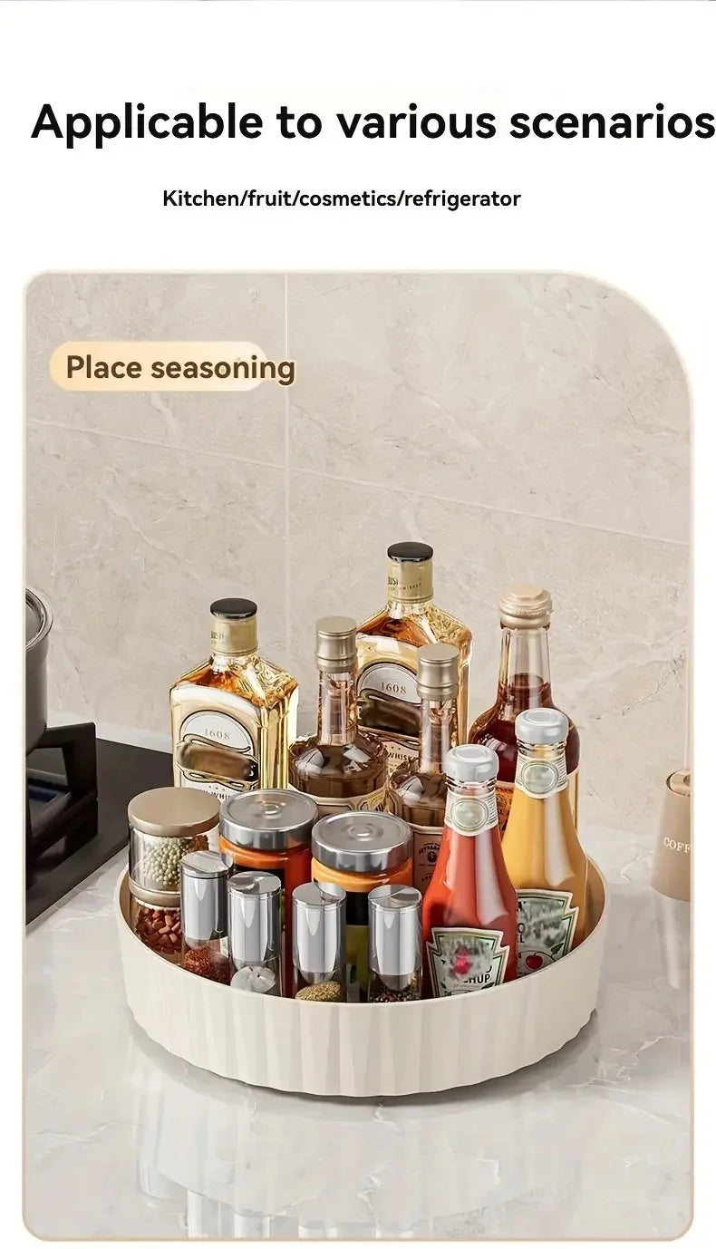 360°Rotating Rotating Spice Rack Organizer For Bathroom Kitchen Countertop Easy Access and Efficient Storage Desktop Storage Box
