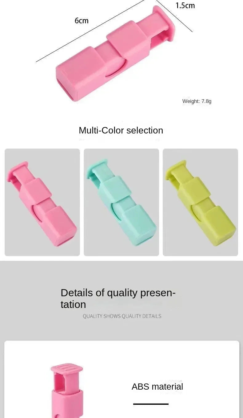 12 PCS Squeeze Bread Bag Clips Reusable Fresh Food Seal Plastic Clip Snack Bag Seal Spring Clip Home Kitchen Storage