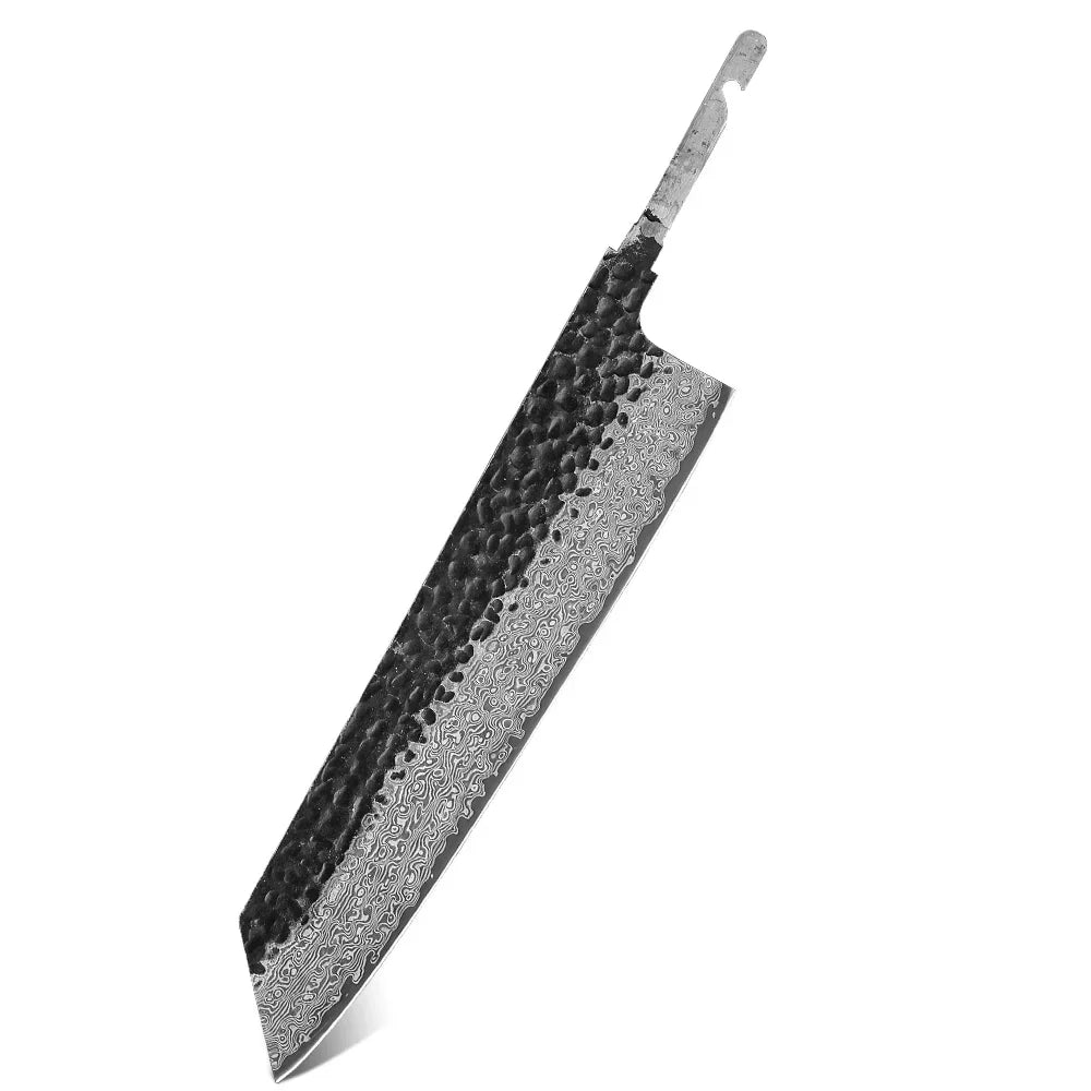 TURWHO Japanese Chef Knife Blank Blade DIY Handle Forged Damascus Steel VG10 Kitchen Knives Set Handmade Making Tools No Handle