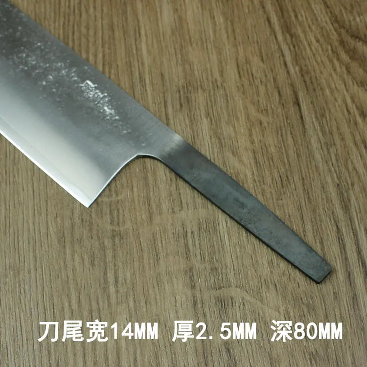 Stainless Silver Steel No. 3 Blade Without Handle Sharp Chef Nakiri Cleaver Meat Slicing Vegetable Gyutou Japanese Kitchen Knife