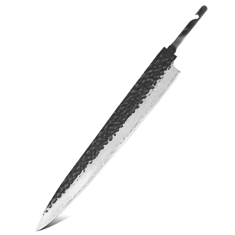 TURWHO Japanese Chef Knife Blank Blade DIY Handle Forged Damascus Steel VG10 Kitchen Knives Set Handmade Making Tools No Handle