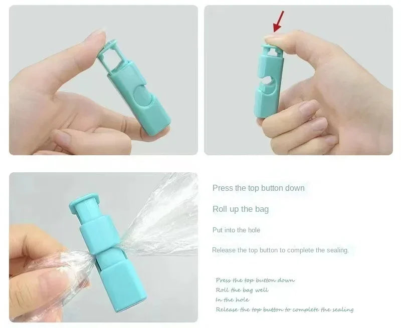 12 PCS Squeeze Bread Bag Clips Reusable Fresh Food Seal Plastic Clip Snack Bag Seal Spring Clip Home Kitchen Storage