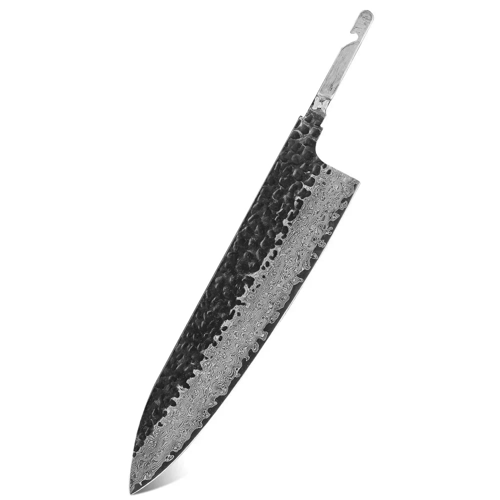 TURWHO Japanese Chef Knife Blank Blade DIY Handle Forged Damascus Steel VG10 Kitchen Knives Set Handmade Making Tools No Handle