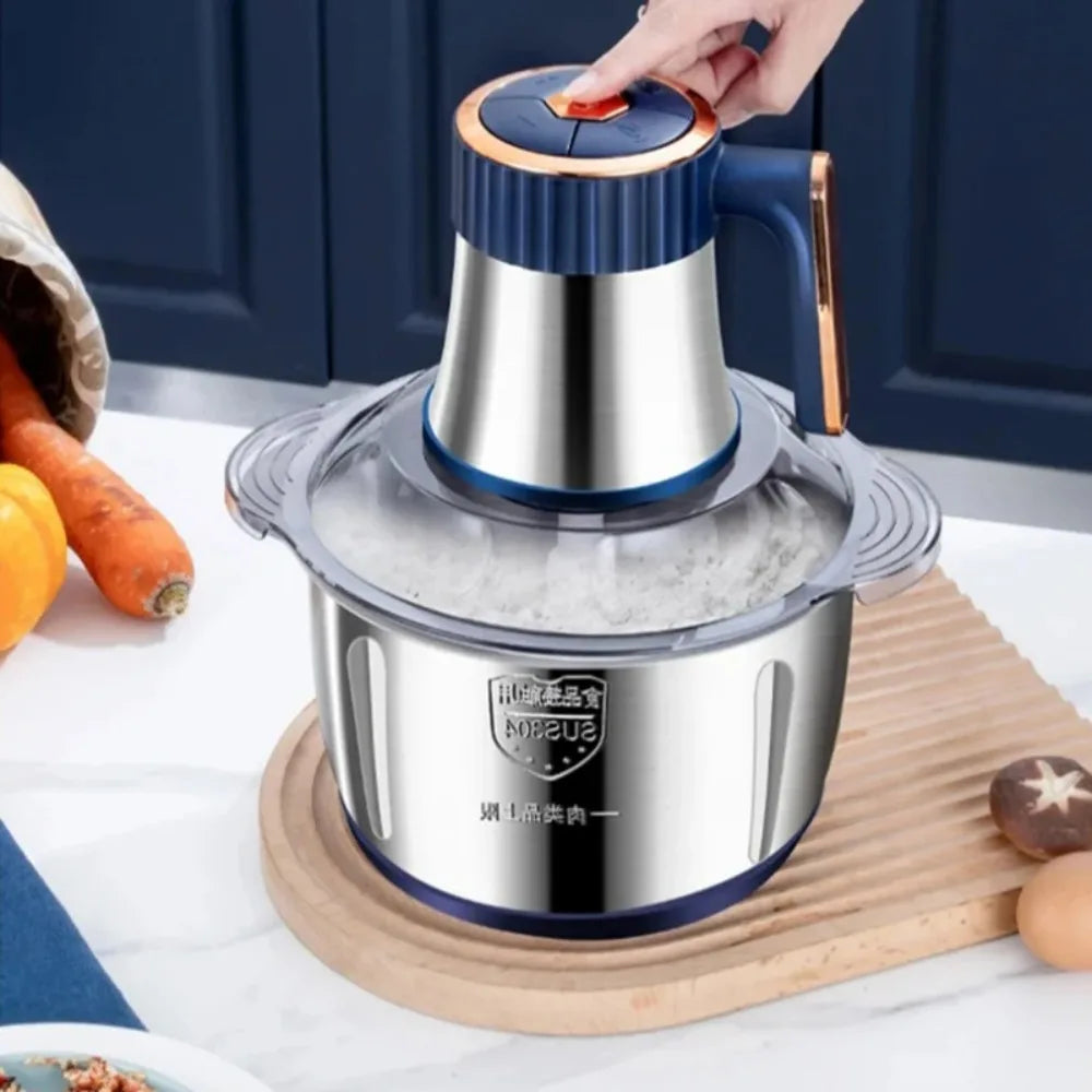 New large-capacity 5L stainless steel automatic meat grinder home blender multi-function cooking machine multi-speed adjustment