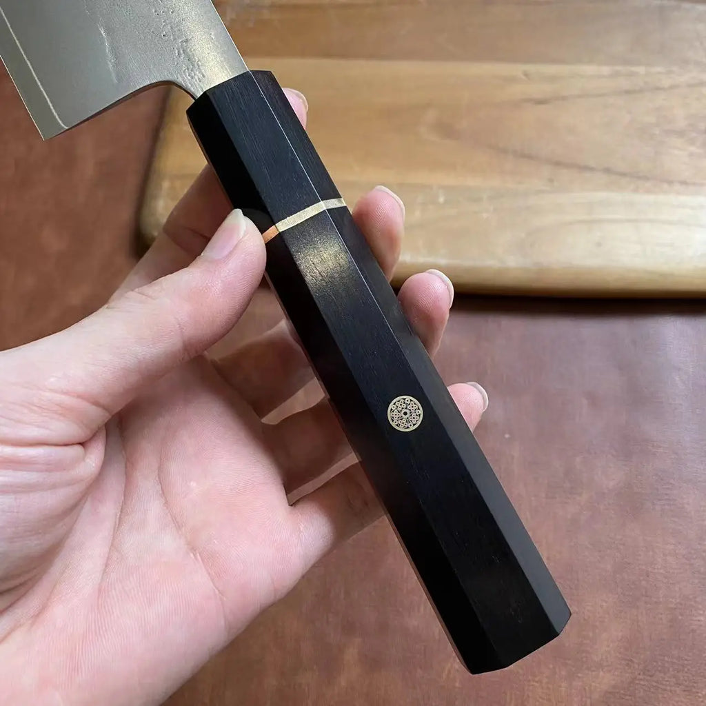 8.3 Inch Chef Knife Stainless Silver Steel No. 3 Blade Ebony Handle Sharp Cleaver Meat Slicing Vegetables Japanese Kitchen Knife