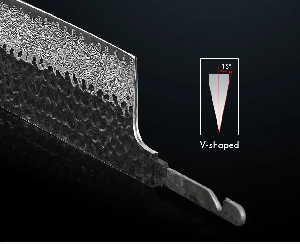 TURWHO Japanese Chef Knife Blank Blade DIY Handle Forged Damascus Steel VG10 Kitchen Knives Set Handmade Making Tools No Handle