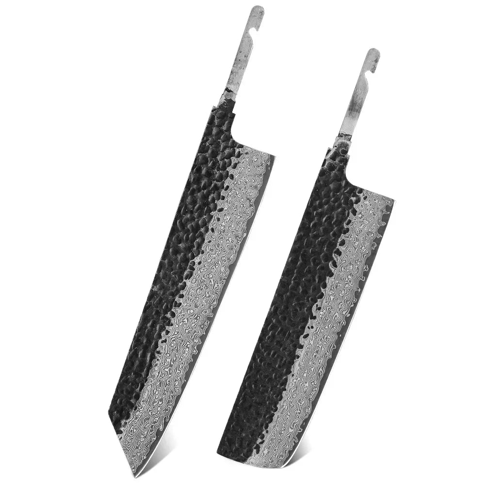 TURWHO Japanese Chef Knife Blank Blade DIY Handle Forged Damascus Steel VG10 Kitchen Knives Set Handmade Making Tools No Handle