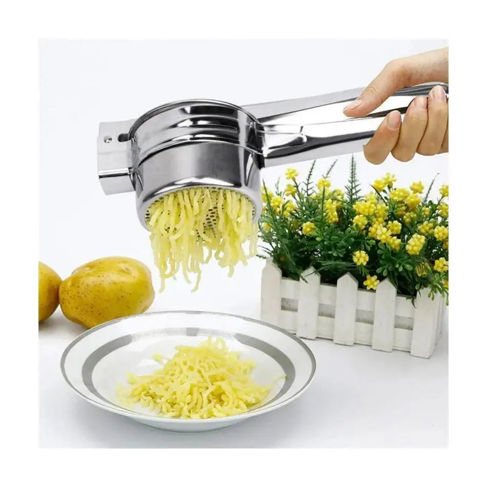 1 Pcs Potato Press Three-in-one Stainless Steel Juicer Can Be Changed. Manual Pressure Mashed Fruit and Vegetable Squeezer