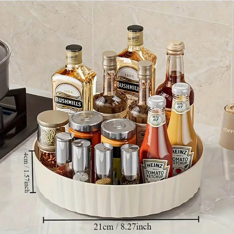 360°Rotating Rotating Spice Rack Organizer For Bathroom Kitchen Countertop Easy Access and Efficient Storage Desktop Storage Box