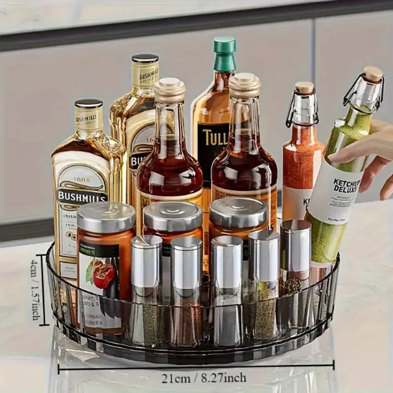 360°Rotating Rotating Spice Rack Organizer For Bathroom Kitchen Countertop Easy Access and Efficient Storage Desktop Storage Box