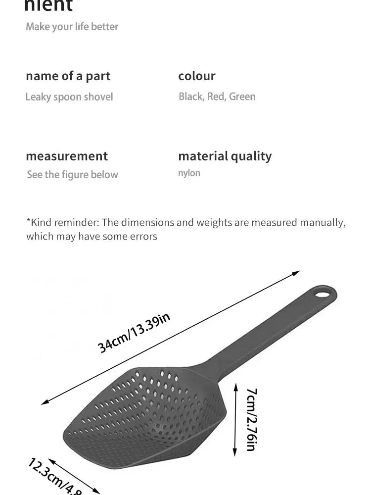 Strainer Spoon Large Funnel Fried Food Strainer Vegetable Food Water Filter Portable Home Kitchen Cooking Tools