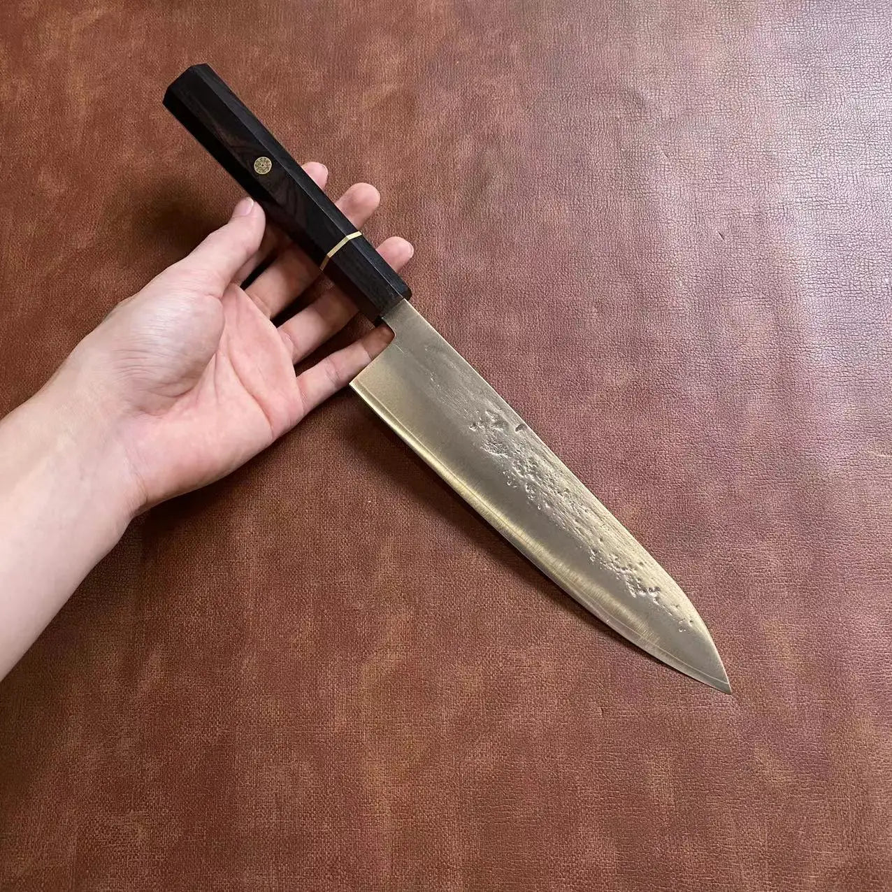 8.3 Inch Chef Knife Stainless Silver Steel No. 3 Blade Ebony Handle Sharp Cleaver Meat Slicing Vegetables Japanese Kitchen Knife