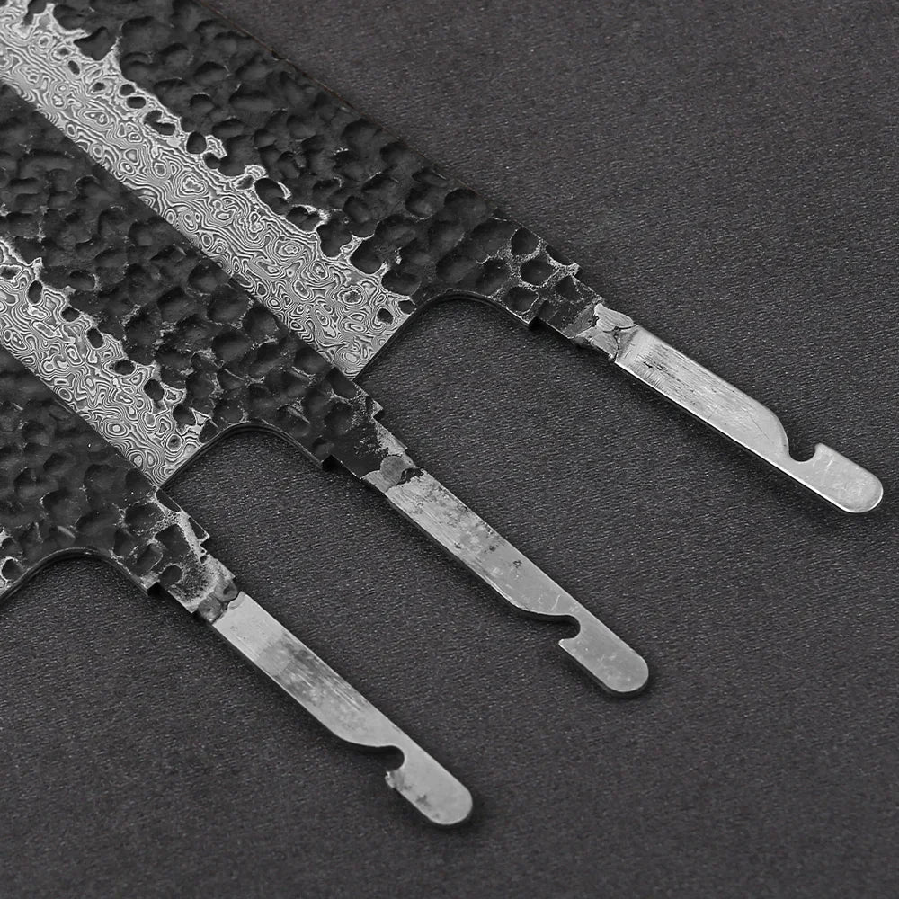 TURWHO Japanese Chef Knife Blank Blade DIY Handle Forged Damascus Steel VG10 Kitchen Knives Set Handmade Making Tools No Handle