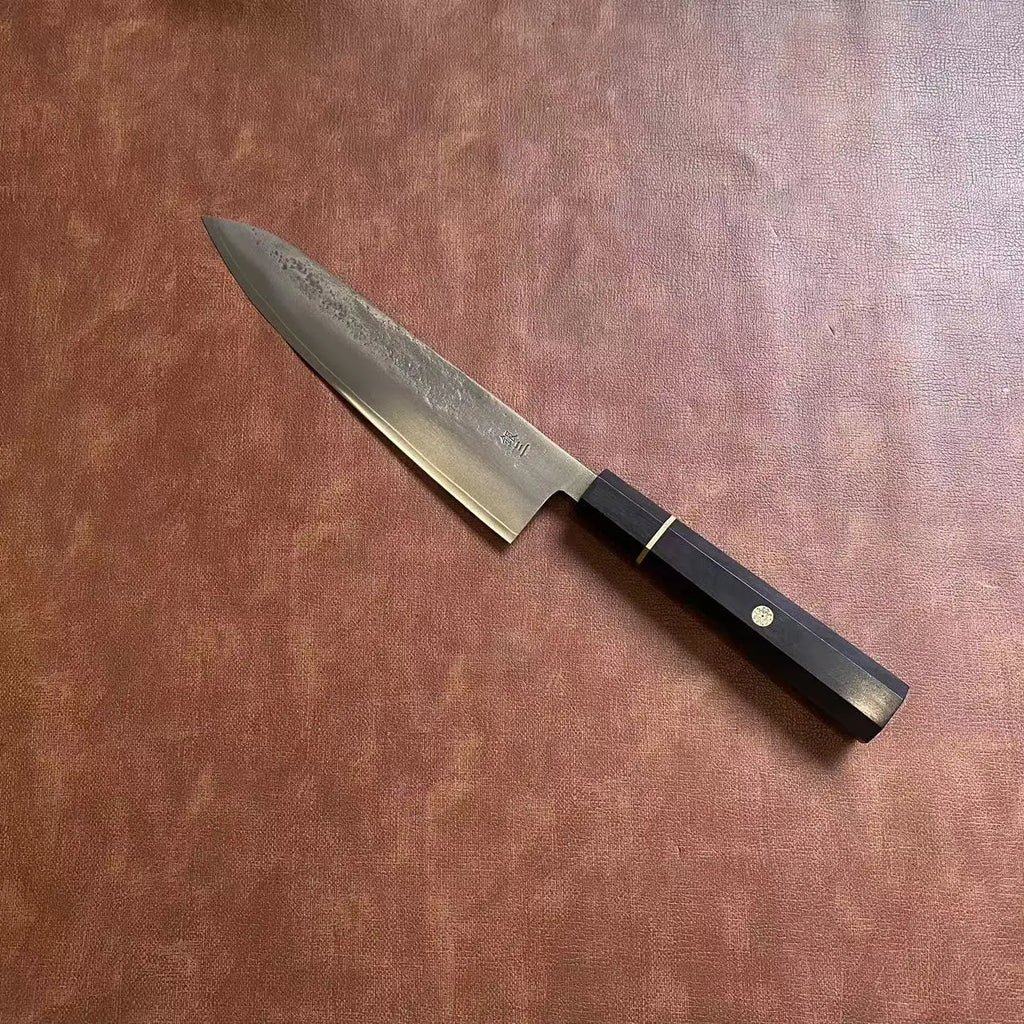 8.3 Inch Chef Knife Stainless Silver Steel No. 3 Blade Ebony Handle Sharp Cleaver Meat Slicing Vegetables Japanese Kitchen Knife