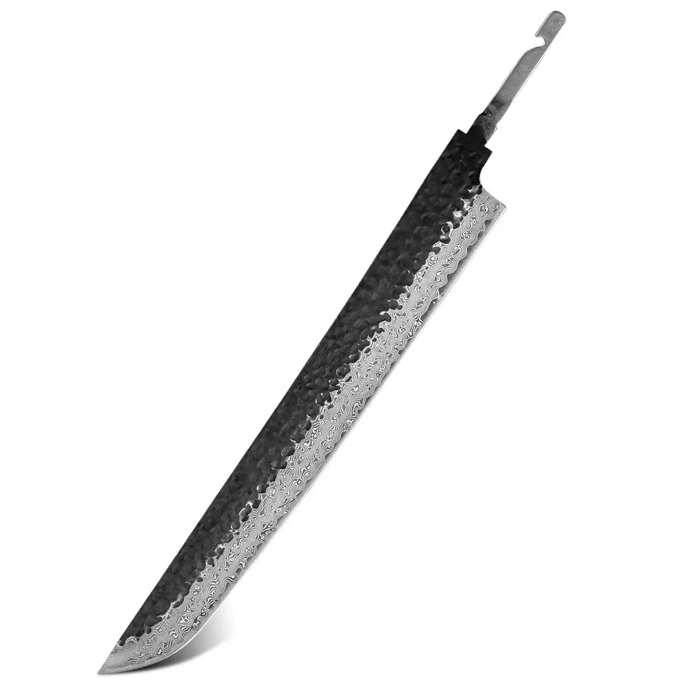 TURWHO Japanese Chef Knife Blank Blade DIY Handle Forged Damascus Steel VG10 Kitchen Knives Set Handmade Making Tools No Handle