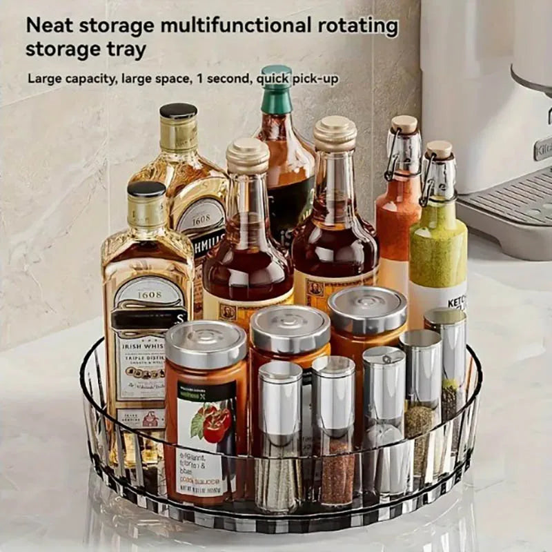 360°Rotating Rotating Spice Rack Organizer For Bathroom Kitchen Countertop Easy Access and Efficient Storage Desktop Storage Box