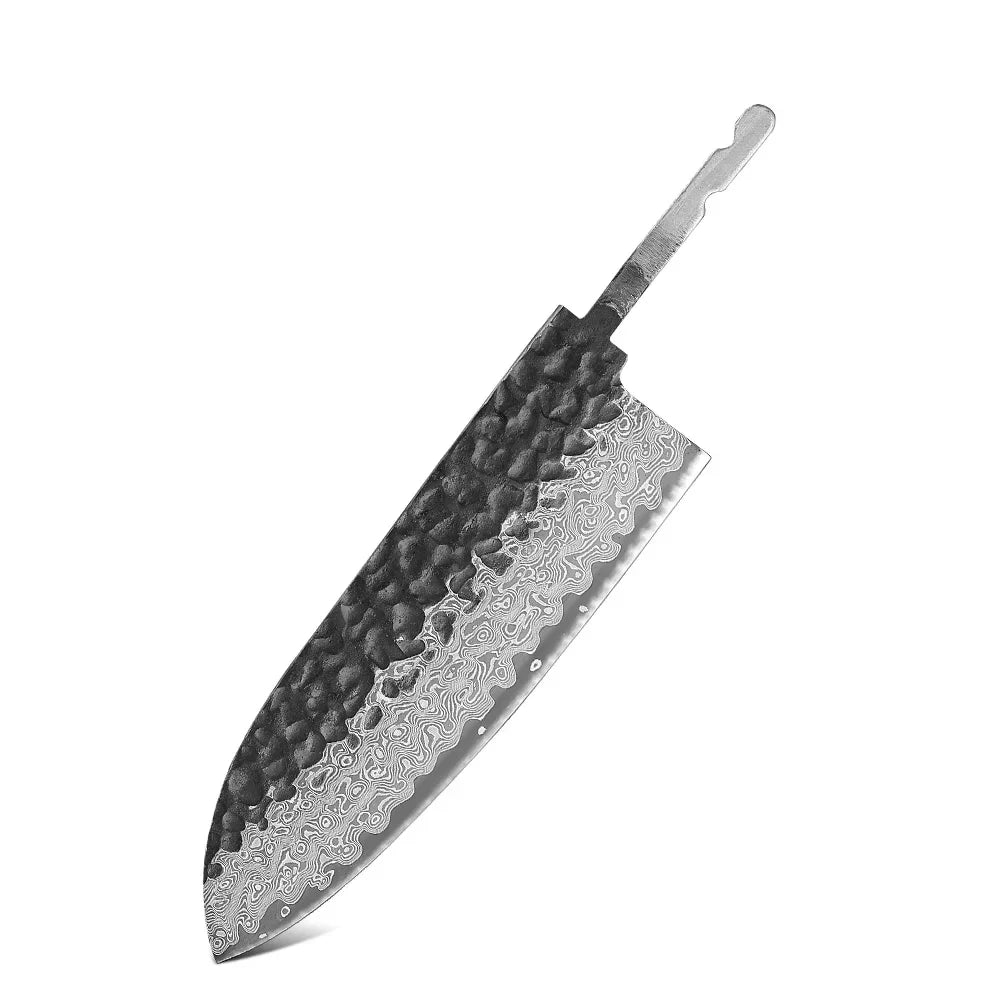 TURWHO Japanese Chef Knife Blank Blade DIY Handle Forged Damascus Steel VG10 Kitchen Knives Set Handmade Making Tools No Handle