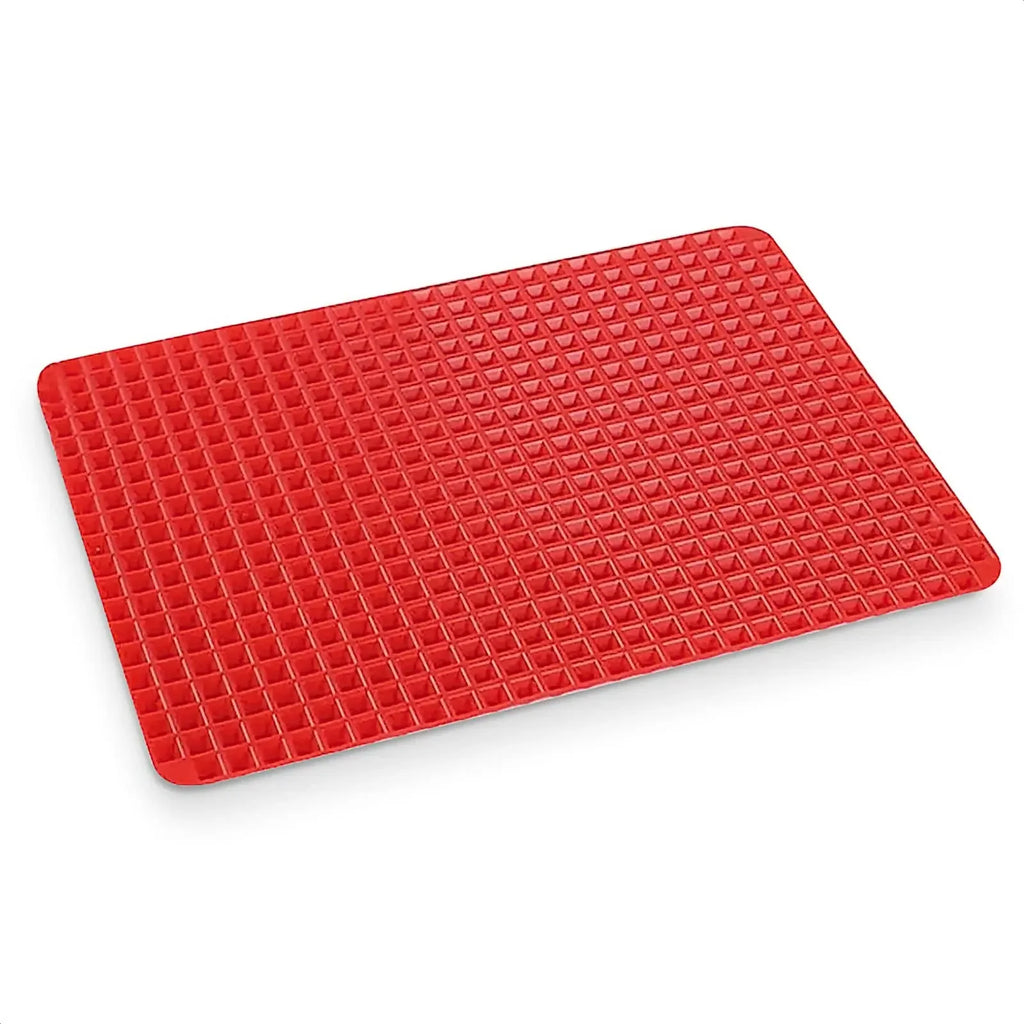 Non-Stick Silicone Pyramid Cooking Mat Baking Mat with Grid Versatile Oven BBQ Cooking Mat Heat-Resistant Mat Kitchen Tools