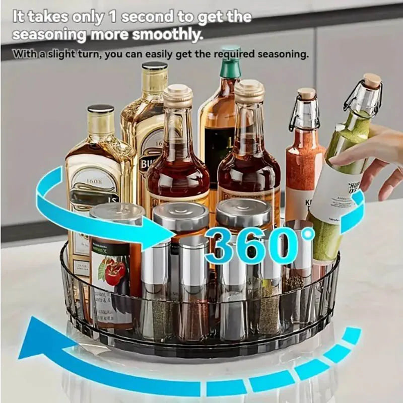 360°Rotating Rotating Spice Rack Organizer For Bathroom Kitchen Countertop Easy Access and Efficient Storage Desktop Storage Box