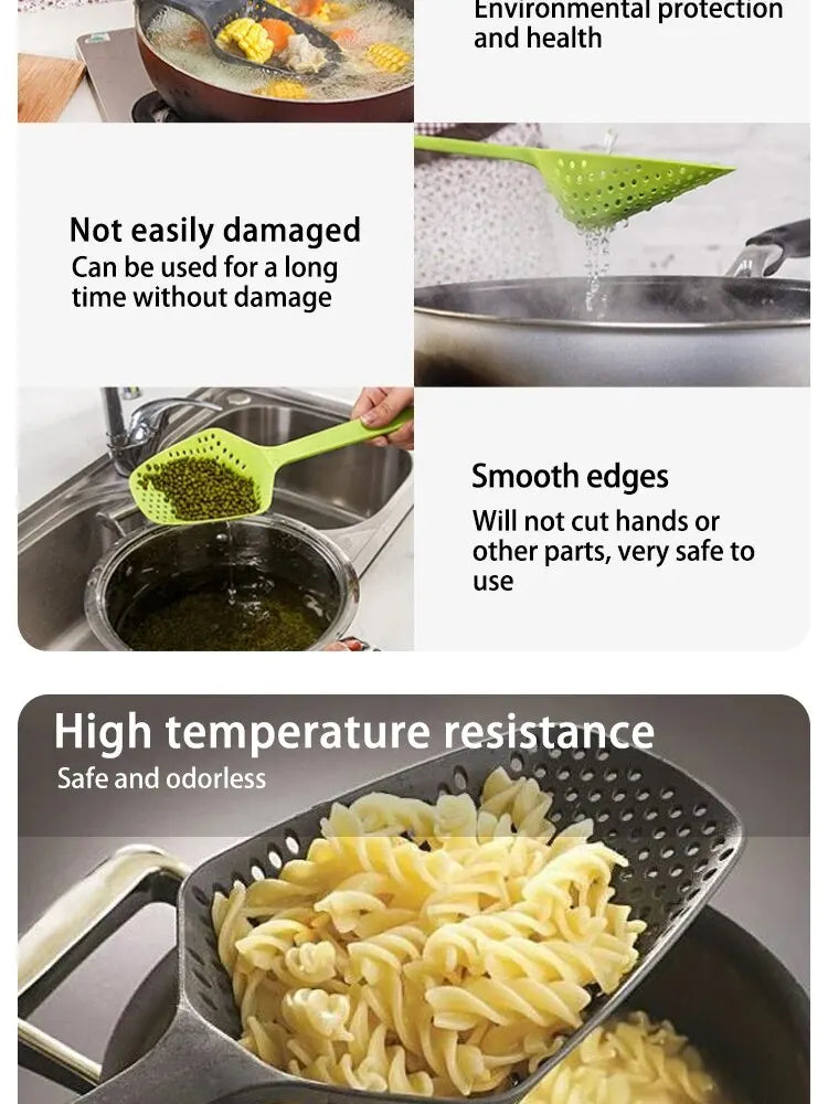 Strainer Spoon Large Funnel Fried Food Strainer Vegetable Food Water Filter Portable Home Kitchen Cooking Tools