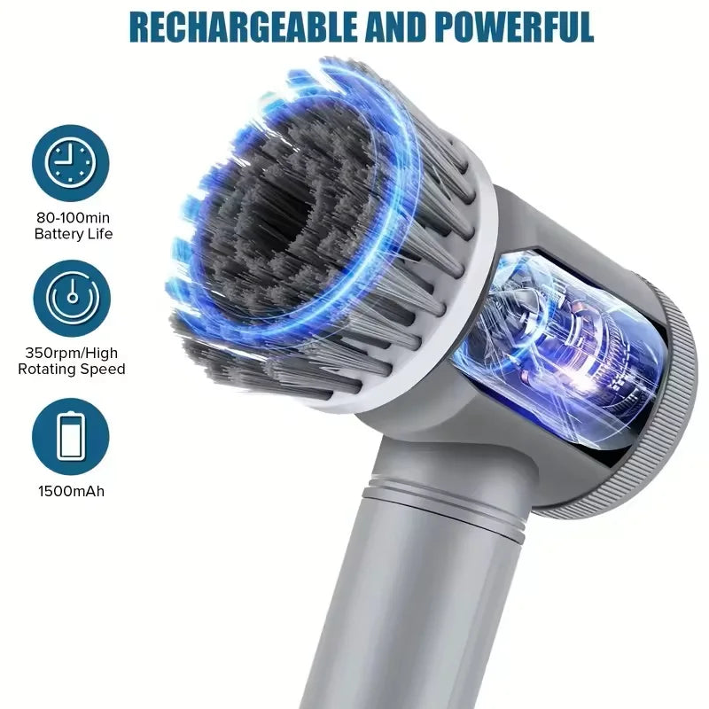Xiaomi MIJIA 6-in-1 Electric Scrubber Cleaning Brush Home Appliance Wireless Electric Floor Scrubber Replaceable Brush Head Home