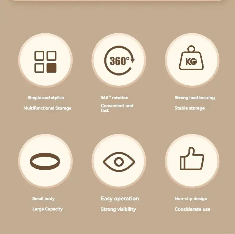 360°Rotating Rotating Spice Rack Organizer For Bathroom Kitchen Countertop Easy Access and Efficient Storage Desktop Storage Box