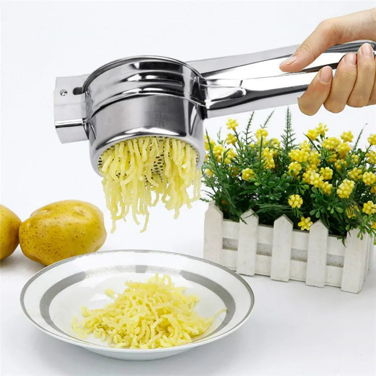 1 Pcs Potato Press Three-in-one Stainless Steel Juicer Can Be Changed. Manual Pressure Mashed Fruit and Vegetable Squeezer
