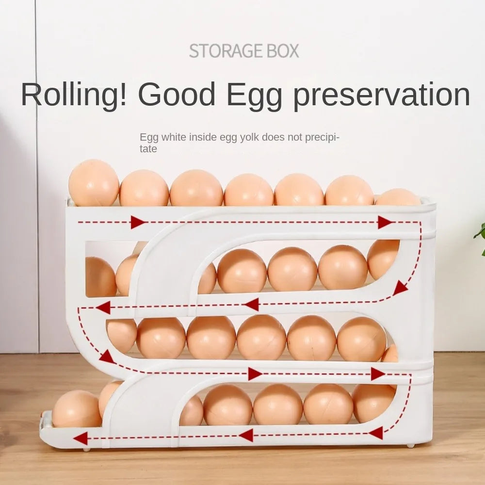 Automatic Egg Roller Large Capacity Household Kitchen Dedicated Egg Roller Rack Space Saving 3 Layer / 4 Layer Egg Dispenser