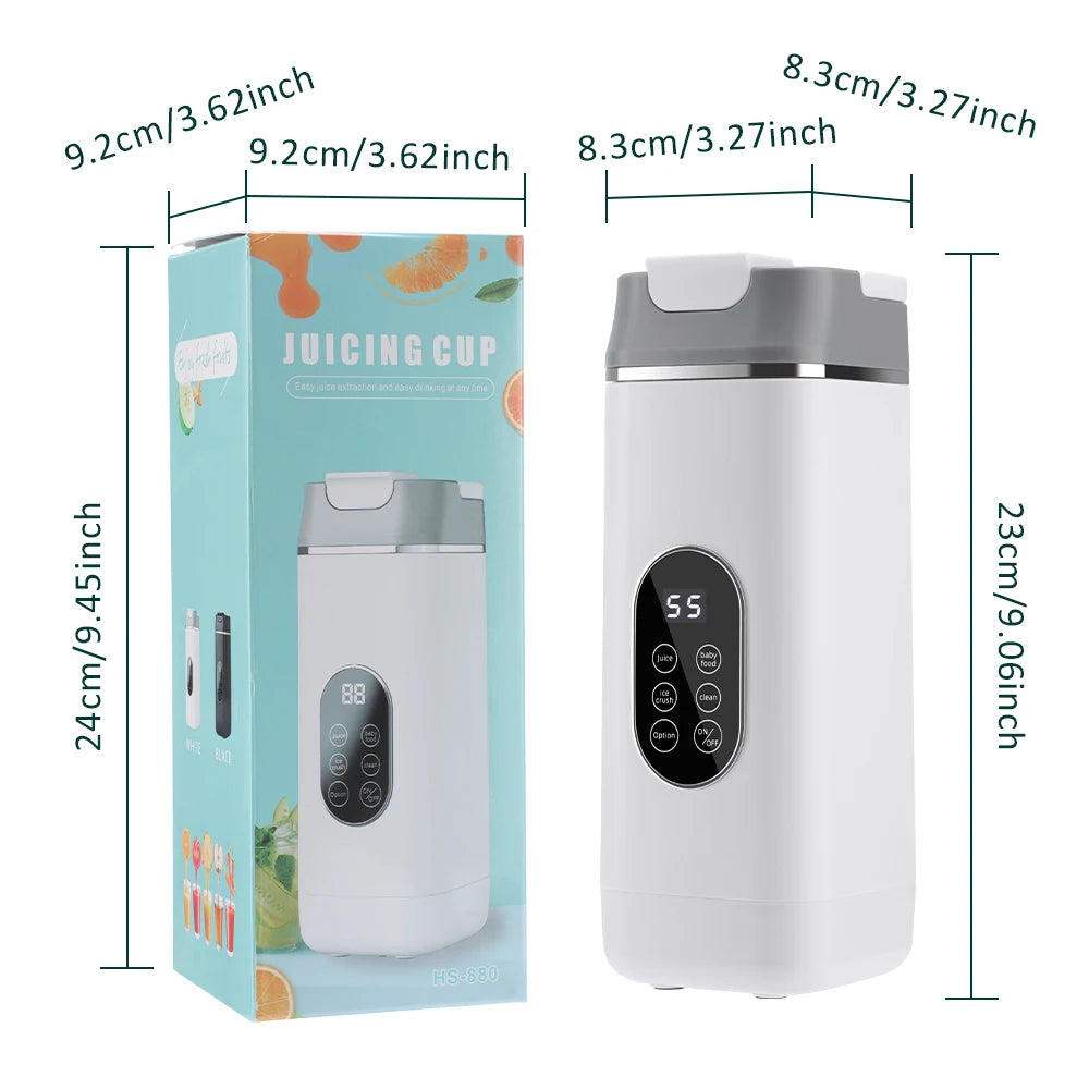 6 Blades Electric Juicer Cup 2 Cups For Travel Portable Juicer Mixer Usb Charge Fresh Fruit Juice Personal Blender Smoothie