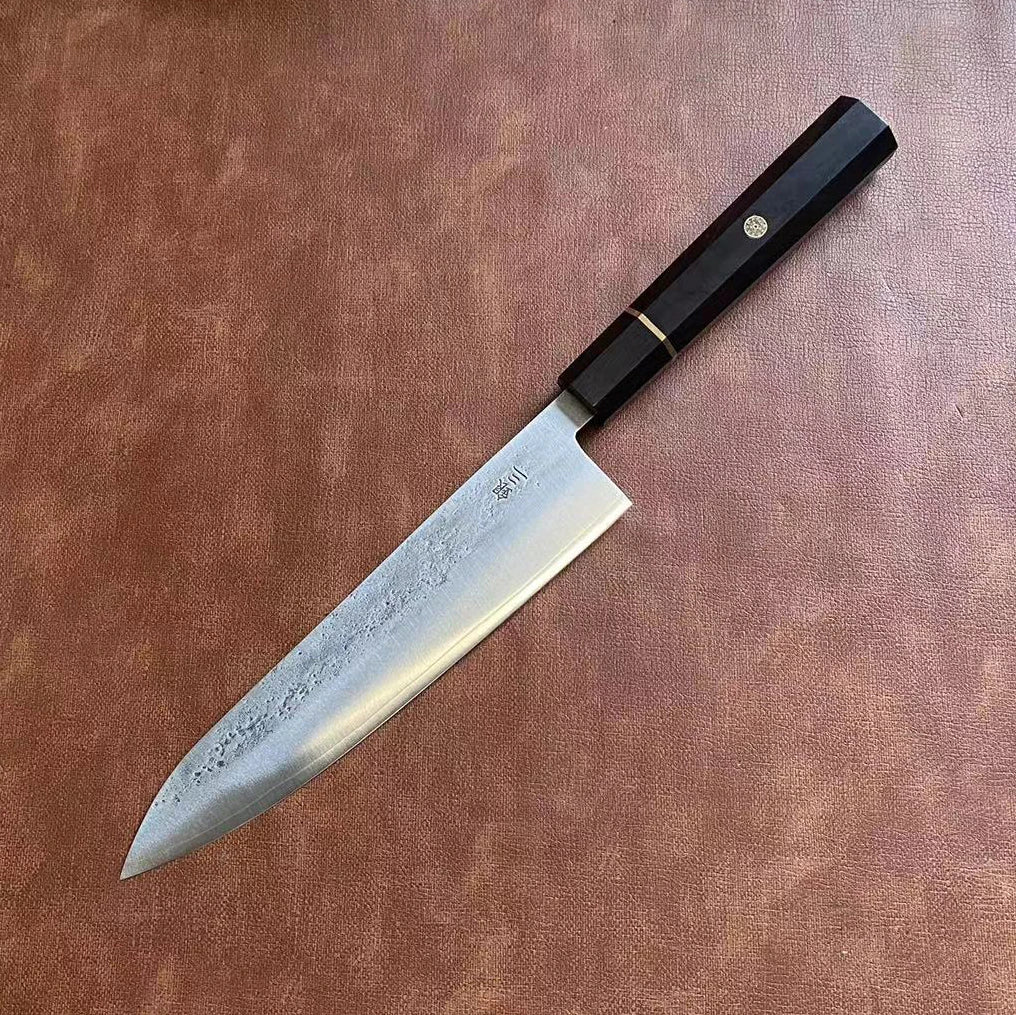 8.3 Inch Chef Knife Stainless Silver Steel No. 3 Blade Ebony Handle Sharp Cleaver Meat Slicing Vegetables Japanese Kitchen Knife