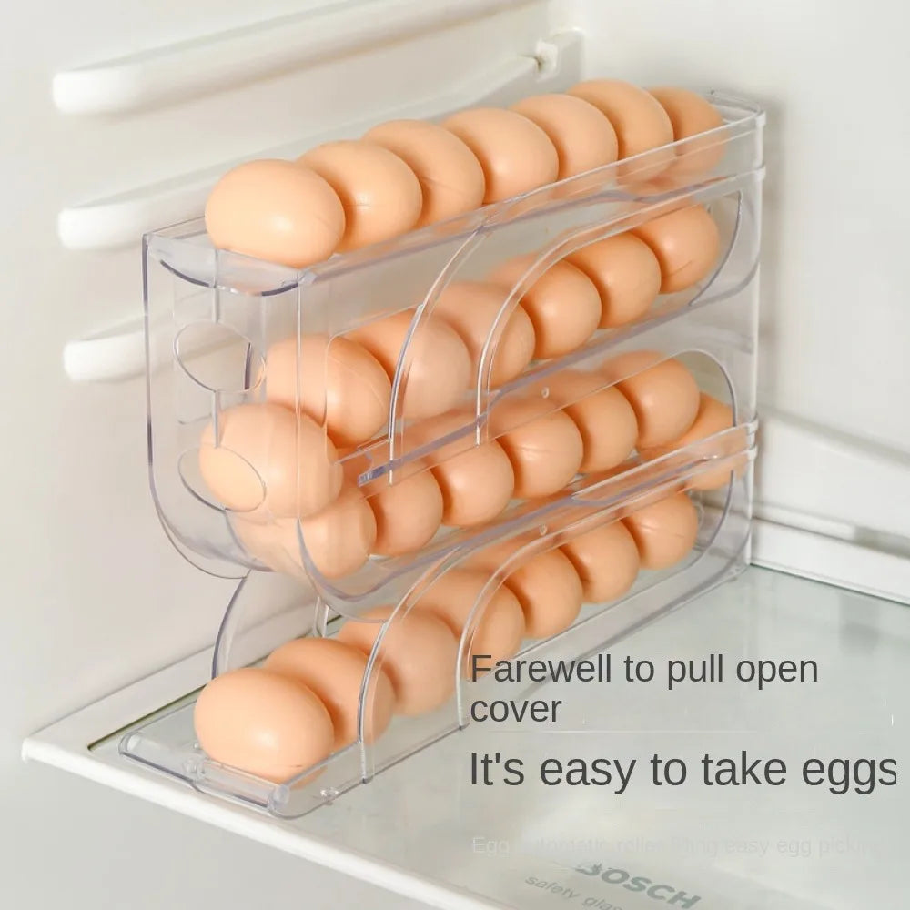 Automatic Egg Roller Large Capacity Household Kitchen Dedicated Egg Roller Rack Space Saving 3 Layer / 4 Layer Egg Dispenser