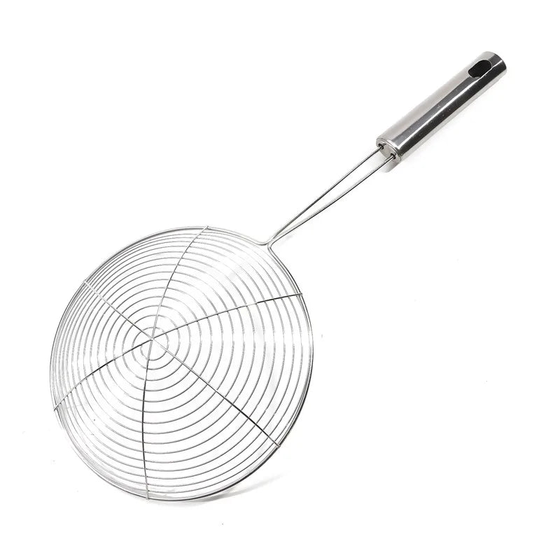 Oval Skimmer Stainless Steel Filter Mesh Oil Pot Food Filter Cookware Colander Fried Filter Kitchen Strainer Baking Cooking Tool