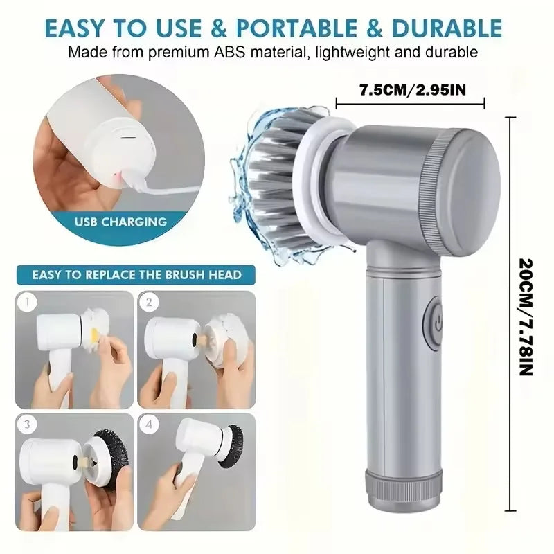 Xiaomi MIJIA 6-in-1 Electric Scrubber Cleaning Brush Home Appliance Wireless Electric Floor Scrubber Replaceable Brush Head Home