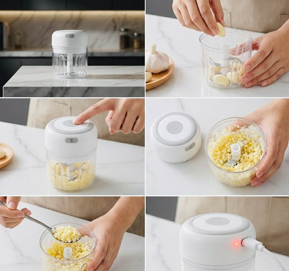 MightyChop™ - Wireless Mini Food Processor & Garlic Chopper